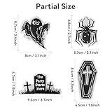 Harsgs Halloween Iron on Patches, Embroidered Iron on/Sew on Patches Halloween Themed Applique for Clothes, Dress, Hat, Jeans, DIY Accessories, Pack of 15 Black