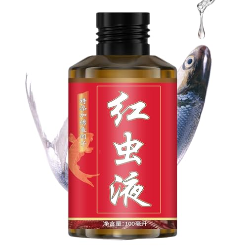 Worm Liquid Bait - Fishing Bait Additive Liquid, Red Worm Liquid Carp | 100ml Strong Smell Red Worm Concentrate, Concentrated Lure Attraction Scent Food Fishing Attractants for Bass Carp Catfish