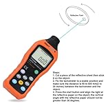 Protmex Digital Tachometer, 50-99,999 RPM High Precision Laser Photo Tachometer, Max/Min/AVG Data Hold Functions Rotation Speed Meter, PT6208B with Reflective Tape (Batteries Included)