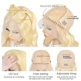 VASILIA 613 13x6 Lace Front Wig Human Hair Blonde Wig Human Hair 32 Inch Body Wave Lace Front Wigs Human Hair 613 HD Lace Frontal Wig Pre Plucked Human Hair Wig with Baby Hair