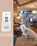 Smart Switch with App & Remote Control, Alexa Light Switch Single-Pole, 2.4GHz Wi-Fi Timer Wall Switch Compatible with Alexa Google Home, Smart Home Electrical Switch, Neutral Wire Needed