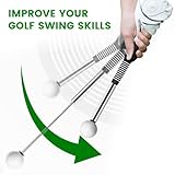 Seticek Retractable Golf Swing Training Aid,Rhythm Click Sound Warm Up Golf Swing Trainer,Golf Grip Trainer Attachment -Strength & Tempo Training for Chipping Hitting,Golf Accessories for Men