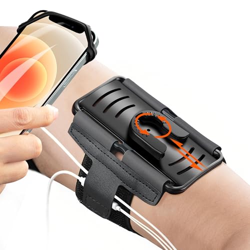 2 Pack Cell Phone Holder Armband - Reflective & Adjustable Wristband Strap Arm Bands Case Compatible with iPhone 16 15 14 13 12 Mini Pro Max Plus Samsung Galaxy Pixel for Workout Exercise Sports