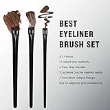 Eyeliner Brush Brow Tint Brushes Eyebrow Brushes Set Fine Angled Point Angled Slanted Tinting Brushes Ultra Thin Flat Makeup Brush Premium Eyebrow Brush Precision Gel Professional Soft Synthetic Hairs