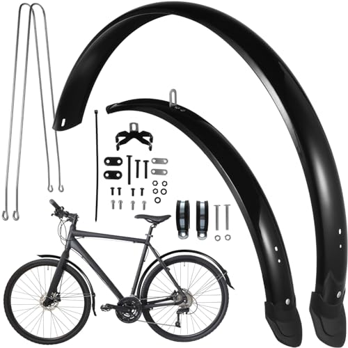 Milisten 1 Set Mountain Bike Mudguards Front and Rear Wheel Mudguards Full Cover Universal Bike Mudguards for 26 Tire Replacement Cycling Accessories