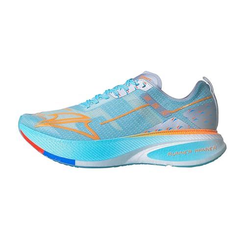 RUNNER MANNER Carbon Plate Running Shoes for Men – Cushioned, Lightweight, Breathable, Non-Slip Road Sneakers (US Size 7.5-11.5)