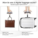 2-Pack Travel Digital Luggage Scale - Portable Luggage Scale -Luggage Scales for Suitcases - Ideal for Travel Scale Luggage Weight - 110LB/50KG, Includes Battery - Temperature Display Luggage Scale