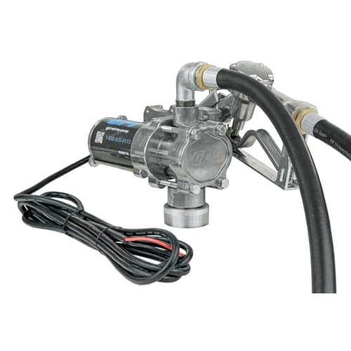 GPI - EZ-8 Fuel Transfer Pump, Manual Shut-Off Nozzle with Direct Mount, 8 GPM, 12 Volt (137100-01)