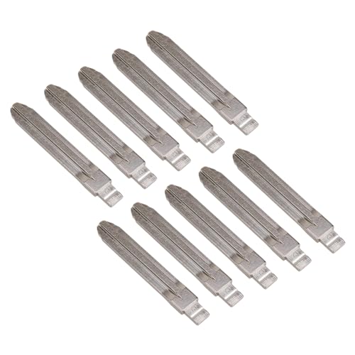 beler 10pcs Silver Metal Flip #02 Uncut Blank Key Toy43 Blade Compatible for Toyota