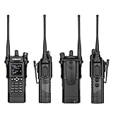 GLOBAL-PTT 2Pack 4G LTE Nationwide and Analog Walkie Talkie PoC Radios, Unlimited Range Two-Way Communication Yearly Data SIM Card Included (Black, NO GPS)