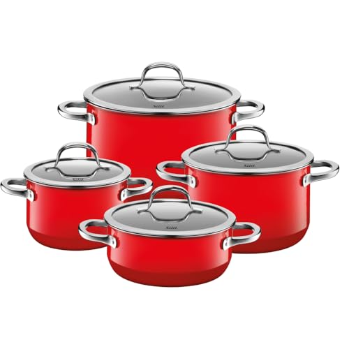 Silit 4-Parts Passion Cookware Set, Red