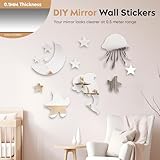 12" x 12" Acrylic Flexible Mirror Sheets, 12 Pack Self Adhesive Mirror Tiles Square Cuttable Mirror Wall Stickers, Non-Glass Mirror Stickers Safety Reflective Mirror for DIY Craft Home Wall Decor