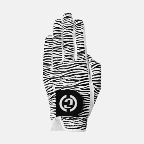 Duca del Cosma Women's Golf Glove Designer Pro - Left - Zebra