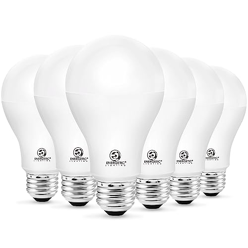 ENERGETIC SMARTER LIGHTING 150 Watt LED Light Bulb, Super Bright A21 Daylight 5000K, Non-Dimmable, 2300lm, High Lumen Light Bulbs, UL Listed, 6-Pack
