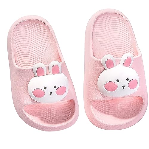 Drecage Bunny Toddler Slides Slipper Unisex Child Boys Girls Slide Sandals for Kids Flip Flops Compfy Shower Slippers Beach Garden Shoes Pink Bunny Toddler 9-9.5