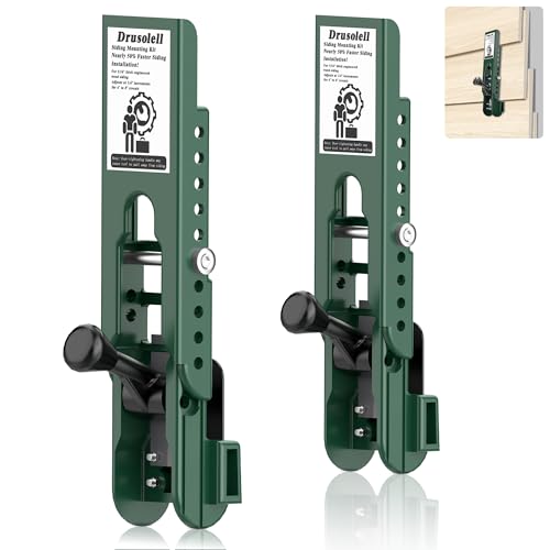 Siding Installation Tools, Mounting Kit Compatible With 5/16-Inch Fiber Cement, Lap Gauge/Clamps With Adjustable Reveals (Green)