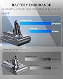 Battery Replacement for V6, 21.6V 4600mAh Li-ion Battery Compatible with V6 Animal V6 Absolute V6 Motorhead V6 Fluffy SV03 SV04 SV05 SV06 SV07 SV09 DC58 DC59 DC61 DC62 DC72 DC74 Vacuum Cleaner