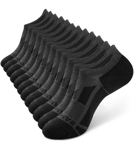 BAMBOO COOL Men's No-Show Socks Low Cut Breathable Moisture-Wicking Socks Non Slip Running Workout casual, 6 Packs