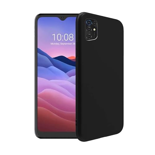 WDMYLFTW Silicone Case for ZTE Blade V2020 Smart, Silky-Soft Touch Full-Body Protective Case, Shockproof Bumper Protection Cover with Microfiber Lining (Black)