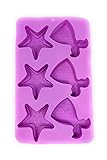 2 Pack Mermaid Tail & Seashell Silicone Molds for Making Cakes, Candy, Bath Bombs, Chocolates, Fondant, Ice Cubes: Colors May Vary: Mermaid or Under the Sea Birthday Themed Party