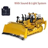 wheelfun 1:14 Hydraulic RC Bulldozer D11T Metal Remote Control Dozers Smoke Unit Light Sound System Motor Servo ESC Hobby Grade Model