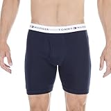 Tommy Hilfiger Mens Underwear Cotton Classics Megapack - Amazon Exclusive Boxer Briefs, 3 Navy, 2 Grey Heather,1 Red, 1 White, Medium US