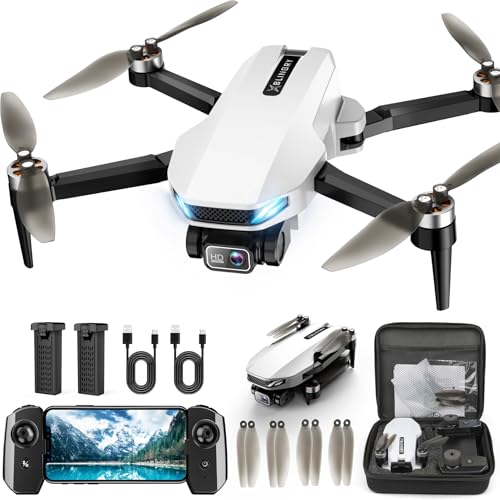 Drone with Camera for Adults, 2K HD GPS Drone with Auto Return, Follow Me, Circle Fly, Waypoint Fly, Optical Flow, Brushless Motor, Foldable 5G Transmission FPV Quadcopter