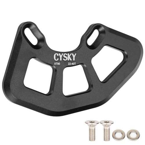 CYSKY Alloy MTB Bash Guard, ISCG05 Bicycle Chain Guard for 22T-40T Single Chainrings, Protector for Mountain Bike Chain, BMX Chain (Black)