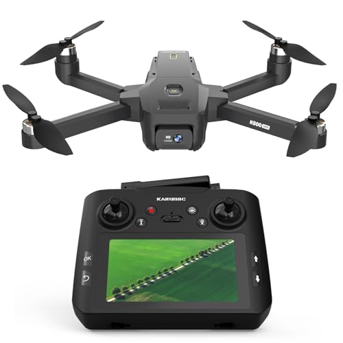 GPS Drone with Camera Adults, 4.5 Inch LCD Screen RC, 32G SD Card with Professional GPS, FPV Drone with Auto Return Follow Me for Beginner, Brushless Drones Follow Me Long Range, Handbag under 249g