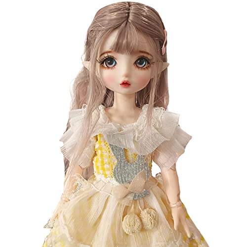 bositigo Original Elf Ear Design BJD Doll 1/6 SD Dolls 11.8 Inch 18 Ball Jointed Doll Cute DIY Toys with Clothes Outfit Shoes Wig Hair Makeup,Best for Kids Girls Children - Moon