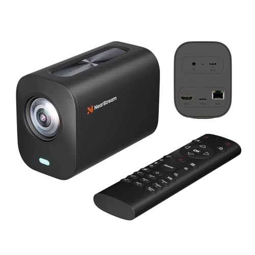 NearStream VM20 Wired Streaming Camera 4K with 40X Hybrid Zoom/8 Noise Canceling Mics/Remote Control, Plug & Play, HDMI/USB/RJ45 Webcam for LiveStream, Video Call, Creator, Multicam Ready