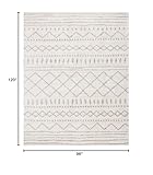 SAFAVIEH Arizona Shag Collection Area Rug - 8' x 10', Ivory & Beige, Moroccan Design, Non-Shedding & Easy Care, 1.6-inch Thick Ideal for High Traffic Areas in Living Room, Bedroom (ASG741A)