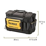 DEWALT Tool Bag, Water Resistant, Hard Bottom, 20-inch, Professional Tool Tote with Organization (DWST560104)