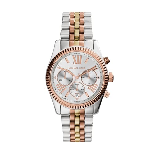 Michael Kors Lexington Chronograph Tri-Tone Stainless Steel Women's Watch (Model: MK5735)