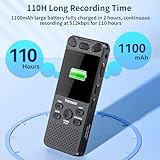 160GB Digital Voice Recorder with Playback - 110 Hours Ultra-Long Continuous Recording, Vormooi 1536Kbps Voice Activated Audio Recorder with External Microphone for Lecture Interview Meeting