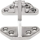 Long Reach Stainless Hatch Hinge, Heavy Duty Marine Grade Stainless Steel 316 Hinge with Removable Pin Ship RV Accessories Yacht Hardware Marine Hatch Hinge (2PCS)