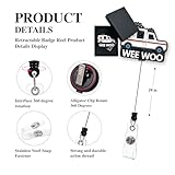 Cusrtyh, Wee Woo Funny Responder Ambulance Retractable Badge Reel with Alligator Clip，Gift for Paramedic Nurse Doctor Medical Worker,Emergency Bus Driver,Rapid Response Team Trauma Team,YXZ033