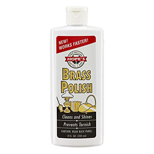 HOPE'S Brass Polish and Cleaner, Prevents Tarnish, Safe for Brass, Copper, Chrome, and Sterling Silver, Metal Polish for Cymbals, Trombone, Trumpet, and Other Instruments, 8 oz