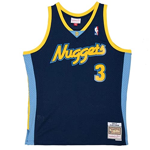 Allen Iverson Denver Nuggets Alternate 2006-07 Mens Swingman Jersey (US, Alpha, Large, Regular, Regular, Polyester) Blue