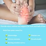 Misorita Metatarsal Pads for Women and Men 40 Pieces, Felt Ball of Foot Cushion, Adhesive Forefoot Pads Forefoot Cushion Pads, Foot Pads for Forefoot and Sole Support, Metatarsalgia Mortons Neuroma