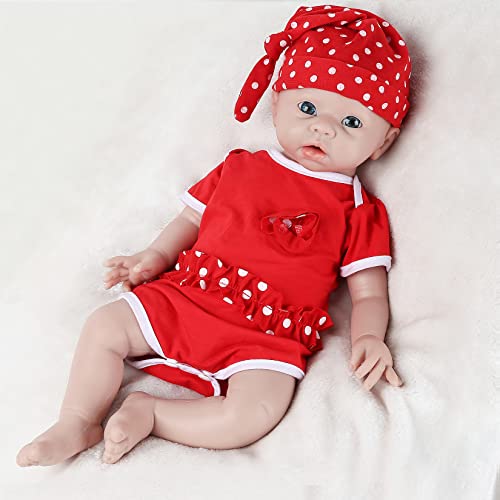 IVITA 20 inch Reborn Silicone Baby Dolls Girl Lifelike Real Newborn Real Life Babies for Kids Ages 3+ Best Birthday Present Stress-Relief Toy