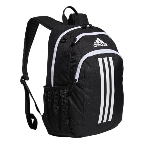 adidas Creator Laptop Backpack for Women and Men, Comfortable and Durable Small Athletic Bag, Black/White, One Size