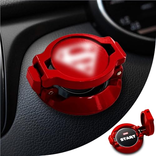 EPOCHHIKE Push Start Button Cover, Engine Start Stop Button Cover, Touch Button Protector Cover, Child Proof Safety for Computer PC Desktop, Car or Motorcycle Interior Decor (Super-Red)