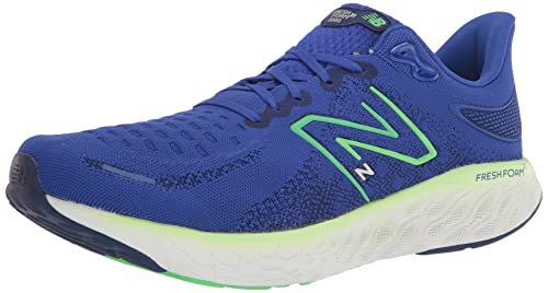 New Balance Men's Fresh Foam X 1080 V12 Running Shoe, Infinity Blue/Green Apple/Vibrant Spring, 7 Wide