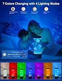 Jellyfish Lamp Bluetooth Speaker, White Noise LED Jellyfish Aquarium Night Light, 7 Color Changing with 4 Lighting Modes, Mood Lamp for Home Office Sleep Relax, Gifts for Kids Teens Girls Boys Adults