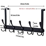 Encozy Over The Door Hooks,Coat Rack for Hanging Clothes Hat Towel (Heavy Duty Black 1pcs) …