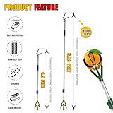 Jasper Telescopic Fruit Picker - Adjustable 54"-81" Aluminum Pole, Multi-Function Fruit Grabber, Suitable for Apples, Oranges, Mangoes, Avocados, and More, Gentle Harvesting with No Bruising