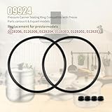 Aocies 09924 Pressure Cooker Canner Sealing Ring/Overpressure Plug for Presto 0128202, 0128203, 0128303, 0128204,0128206, 0126306 6 & 8 Quart Pressure 2 Pack