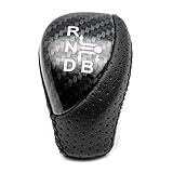 SHIFTIN Black Carbon Fiber Gear Shift Knob for Toyota Auris Prius Plug-in Hybrid (Black Leather/Carbon Fiber Pattern)