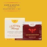 Leather Honey Leather Care Wipe Kit: Clean & Restore On-The-Go. Use for Leather Couches, Car Seats, Purses, Shoes & Bags. Safe for Any Color. Non-Toxic & Ready-to-Use. 5 Cleaner & 5 Conditioner Wipes